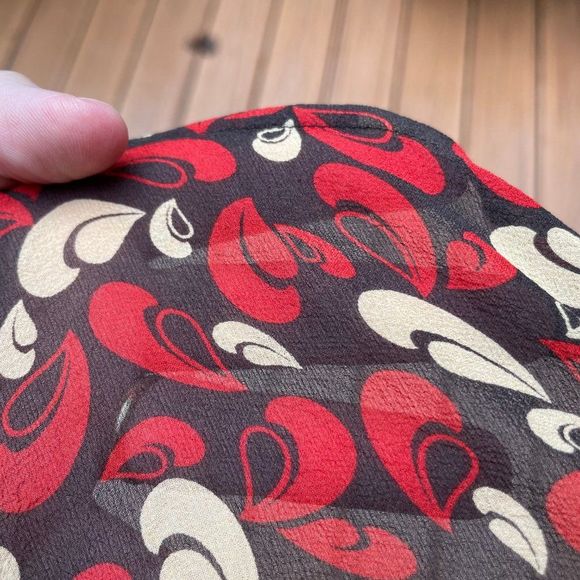 Vintage Limited Silk Blouse Sz M Semi Sheer Retro Y2K Mod - Picture 3 of 10